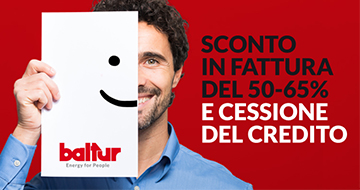 Sconto in Fattura e Cessione del Credito con Baltur